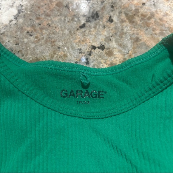 Garage Sterling Seamless Green Cutout Tank Top - Picture 2 of 3